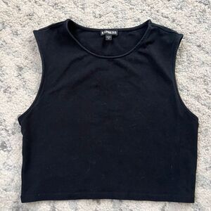 Express Black Cropped Tank Top